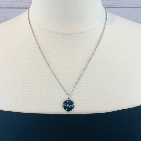 JK by Thirty-One necklace black Believe charm - Picture 6 of 9